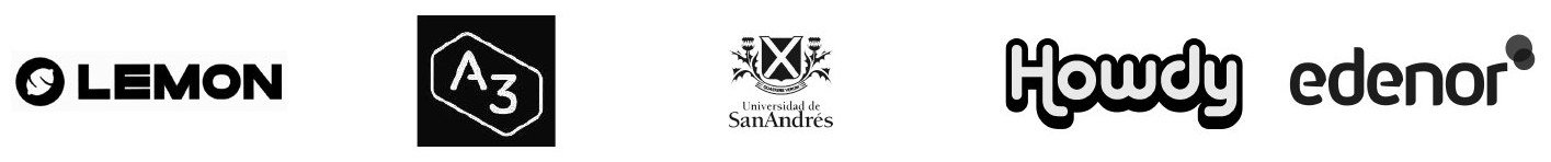 Logos: Lemon, AreaTres, Universidad de San Andrés, Howdy, Edenor